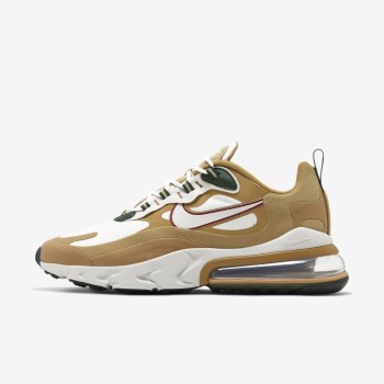 Nike Air Max 270 React - Férfi Utcai Cipő - Arany/Arany/Barna /